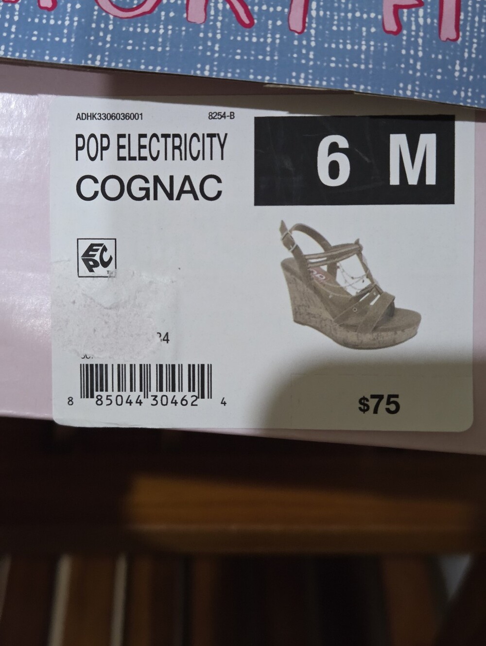POP Electricity Cognac Wedge Shoes NEW - Picture 12 of 12